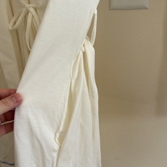 White Bride Robe with Blue Lettering - Picture 8 of 8